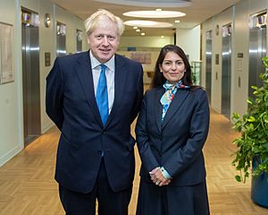 PM Johnson and HS Patel at Home Office