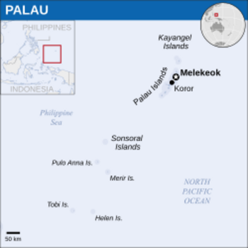 Location of Palau
