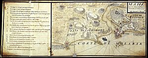 Plan de Mahe avec les attaques de Bayanor souverain du lieu
