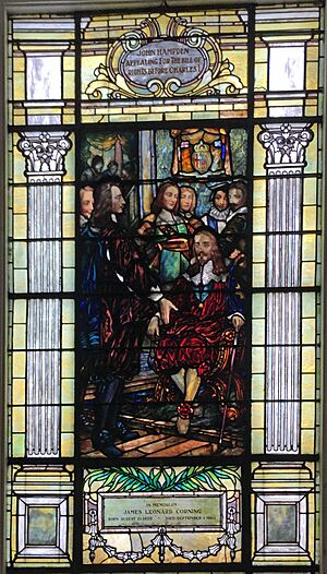 Plymouth Church Window 1 Hamden Pleading