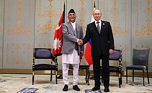 President Putin meeting PM of Nepal Oli at 2025 SCO Summit (02)