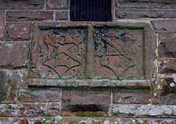 Riddel marriage stone at Friars Carse