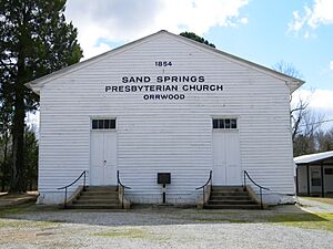 Sand Spring Presbyterian Church, Orwood, MS, USA. Front.