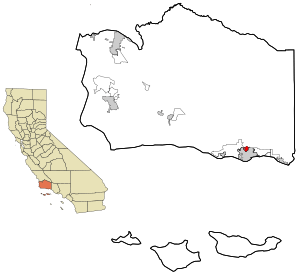 Location in Santa Barbara County and the state of California