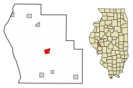 Location of Winchester in Scott County, Illinois.