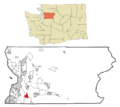 Snohomish County Washington Incorporated and Unincorporated areas Cathcart Highlighted