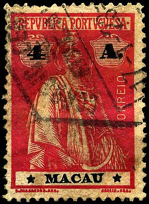 Stamp Macau 1913 4a Ceres