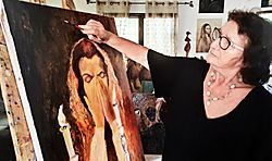 Sylva Zalmanson in her studio October 2019 credit Anat Zalmanson Kuznetsov