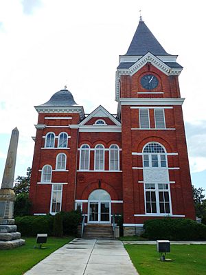 Talbot County Courthouse and Confederate Monument in Talbotton