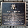 Teresa Carreño plaque