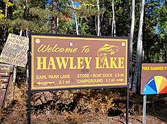 The Sign at Hawley Lake