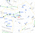 The location of Messier 97 in Ursa Major
