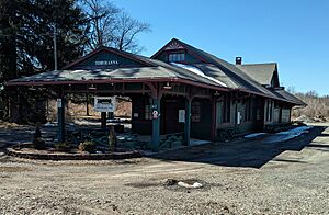 Tobyhanna station building, March 2023