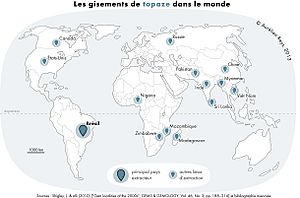 Topaze gisements