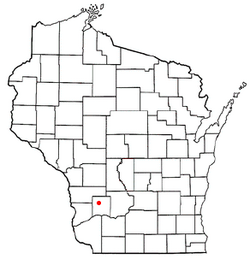 Location of Marshall, Richland County, Wisconsin