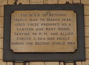 WVS plaque on platform 1, Retford Train Station