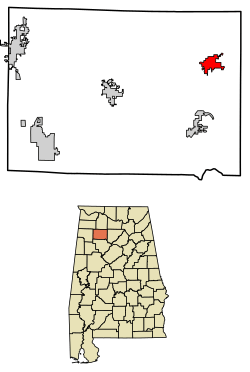 Location of Addison in Winston County, Alabama.