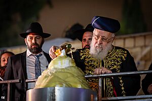 Yitzhak Yosef In Lag Ba'omer celebration 2024 Tomb of simeon the just, Sheikh Jarrah 2