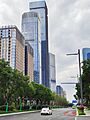 雁塔 在锦业路上看高新商务区 01