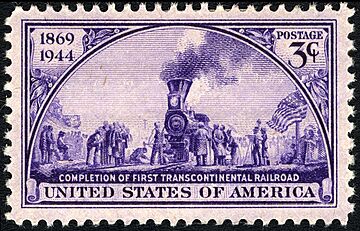 3c Transcontinental Railroad 75th Anniversary single, 1944