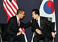 Barack Obama and Lee Myung-bak