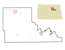 Location of York, North Dakota