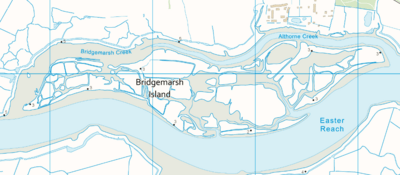 Bridgemarsh Island map