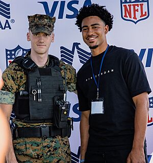 Bryce Young at W.P.T. Hill Field - 2024 (cropped)