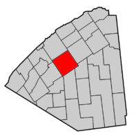 Map highlighting Canton's location within St. Lawrence County.