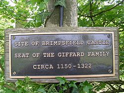 Castle sign for Brimpsfield castle - geograph.org.uk - 808495.jpg