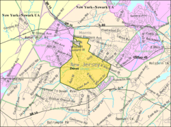 Census Bureau map of Dover, New Jersey