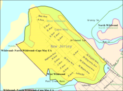 Census Bureau map of West Wildwood, New Jersey