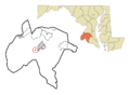 Charles County Maryland Incorporated and Unincorporated areas Port Tobacco Village Highlighted