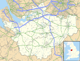 Map showing the location of Fountains Wood