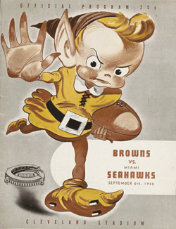 Cleveland Browns game program, September 1946