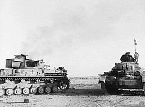 Crusader and Panzer IV tanks 1941