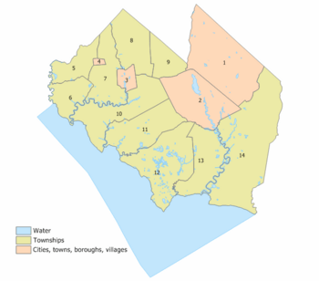 Cumberland County, New Jersey Municipalities
