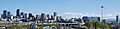Denver skyline from 41st & Fox station bridge, May 2019