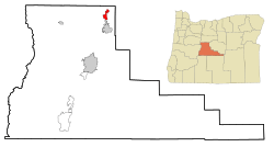 Location of Terrebonne, Oregon
