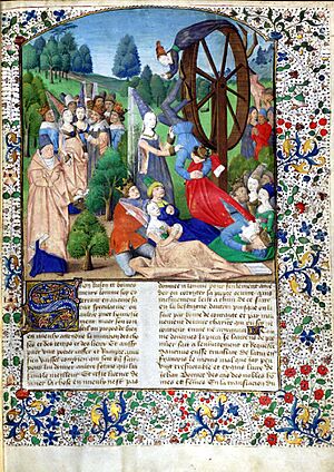 Fortune wheel (15c., French)
