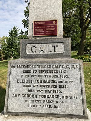 Funeral monument of Alexander Tilloch Galt