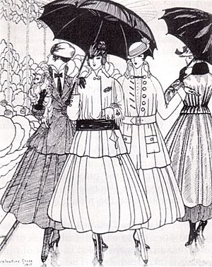 Gazette du Bon Ton fashion plate 1915 rain