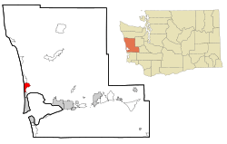 Location of Ocean City, Washington