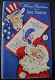 Greeting Card Christmas War Stamp Album 1940