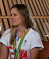 Hannah Mills and Becky James with 2016 Olympic Medals (cropped)
