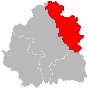 Location of Issoudun in Indre