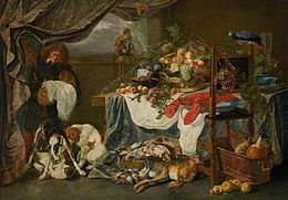 Jan Fyt - Still life with hunting prey and fruit