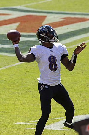 Lamar Jackson Baltimore Ravens Youth Mainliner Name & Number Long