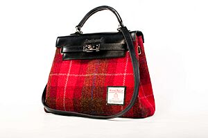 Leattweed Kenzi Red Tartan Harris Tweed