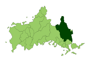 Location of Iwakuni in Yamaguchi